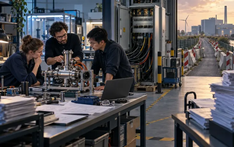 Een team werkt in een Nederlands hightechlab aan een prototype, met kabels, apparatuur en documenten die groeiknelpunten verbeelden