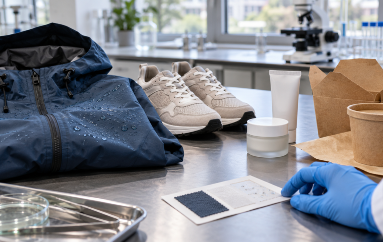 Regenjas, schoenen, cosmetica en papieren voedselverpakkingen bij controle op PFAS